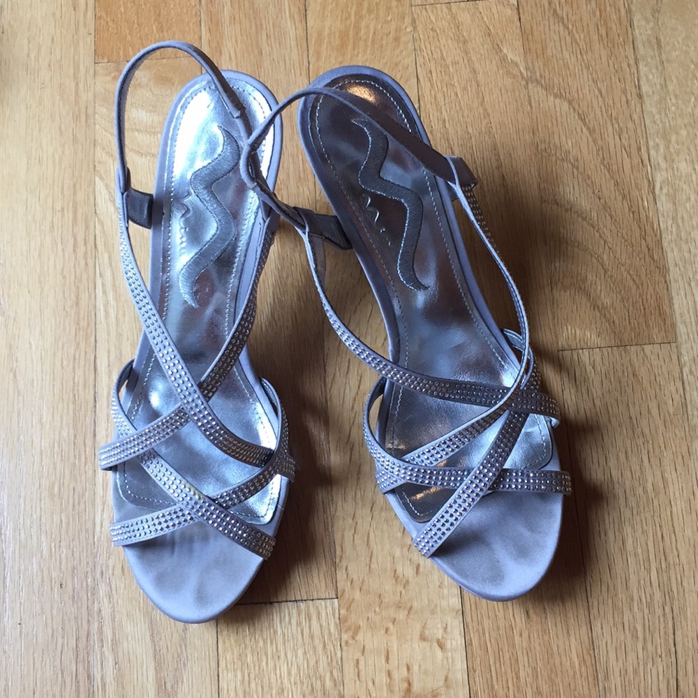 Nina silver heels!!